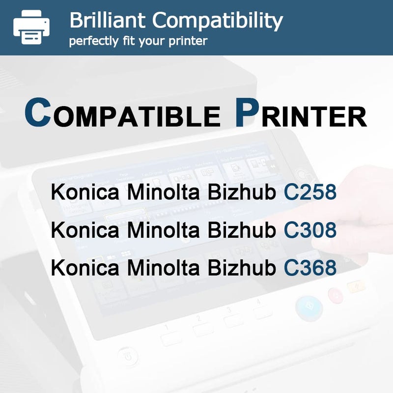 Leize Compatible TN324 Toner Cartridge Replacement for Konica Minolta TN324 TN-324 for Bizhub C258 C308 C368 Printer TN324K TN324C TN324M TN324Y - Black 28,000 & Color 26,000 Pages [KCMY 4-Pack] - Image 2